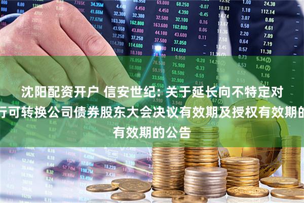 沈阳配资开户 信安世纪: 关于延长向不特定对象发行可转换公司债券股东大会决议有效期及授权有效期的公告